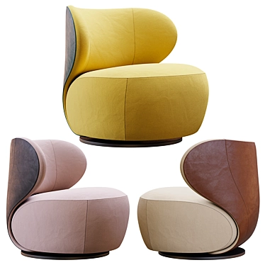 Contemporary Bao Armchair Design 3D model image 1 