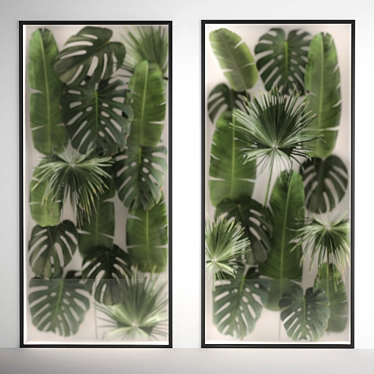 Tropical Botanical Wall Decor 3D model image 1 