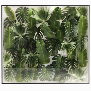 Tropical Greenery Wall Panel 3D model image 1 