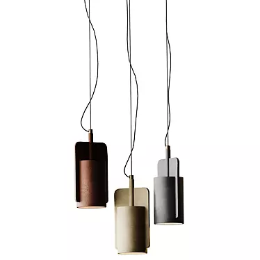 Nordic Industrial Pendant Light H31cm 3D model image 1 