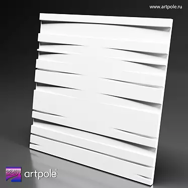 Brash 3D Gypsum Panel, ARTPOLE 3D model image 1 