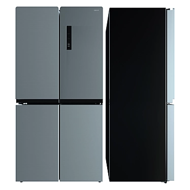 DEXP RF-MN450DMASI Silver Fridge 3D model image 1 