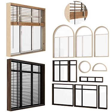 Versatile Window Set for 3D 3D model image 1 