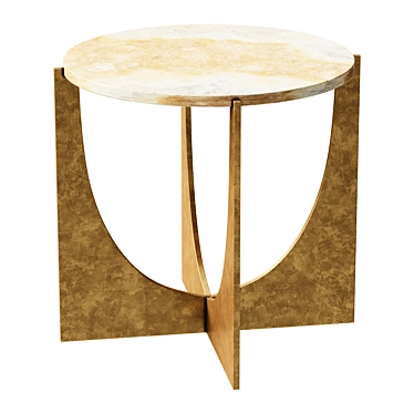 Honey Onyx Steel Side Tables 3D model image 1 