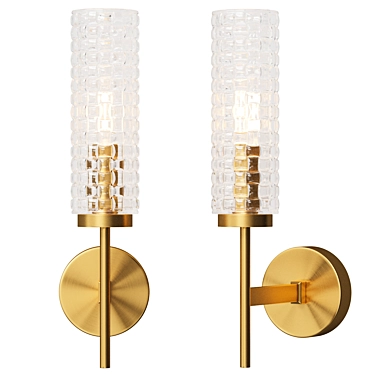 Elegant Cylinder Wall Sconce, Amari 3D model image 1 