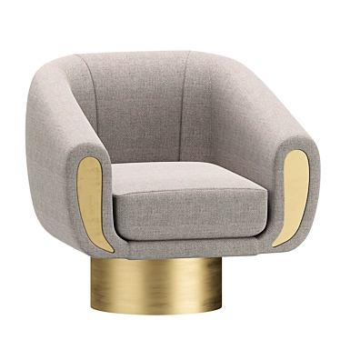 Elegant GOCCIA Swivel Chair 3D model image 1 