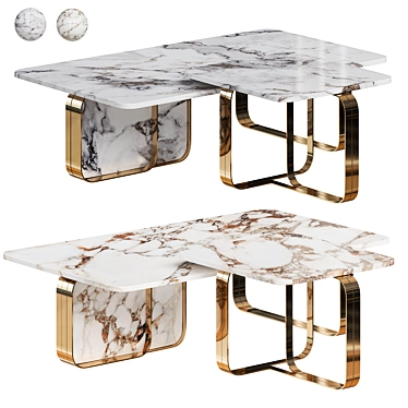 Marble Coffee Table, HESSENTIA Nova. 3D model image 1 