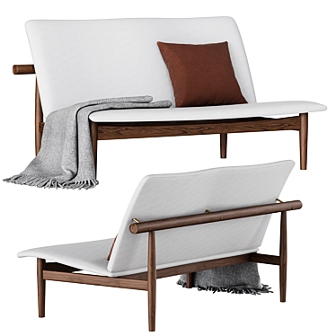 Finn Juhl Two-Seater Japan Sofa 3D model image 1 