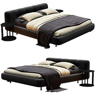 Elegant DE PADOVA EREI Bed 3D model image 1 