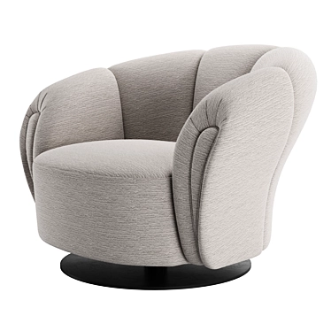 Organic Comfort Armchair: Bellotti Iris 3D model image 1 