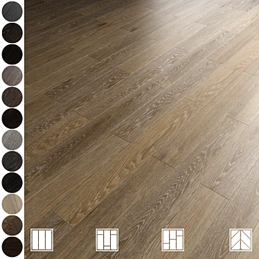 Multi-Surface Parquet Pack 12 Colors 3D model image 1 