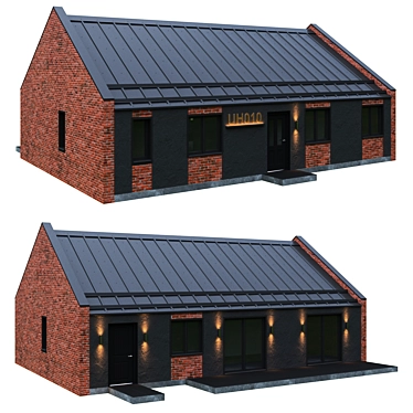 Modern Barnhouse Design: Urban Living 3D model image 1 