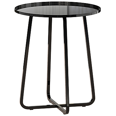 Elegant Noir Kimana Metal Side Table 3D model image 1 