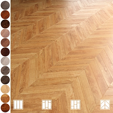 Multifunctional Parquet Flooring Pack 3D model image 1 