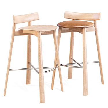 Remo Boat-Inspired Bar Stools 3D model image 1 