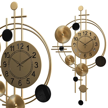 Elegant Modern 3D Clock 3D model image 1 