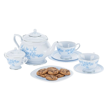 English Tea Time Set 3D model image 1 