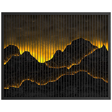 Mountain Wall Panel 3D Model 3D model image 1 