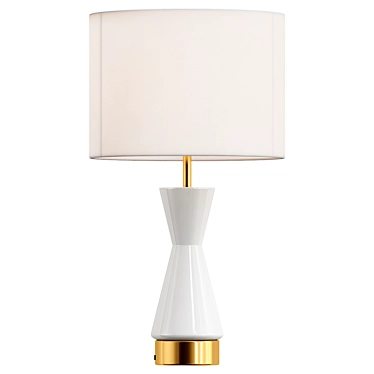 Elegant Metalized Glass Table Lamp 3D model image 1 