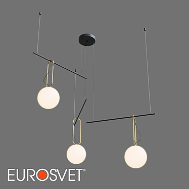 Eurosvet Nicely-3 Pendant Light 3D model image 1 