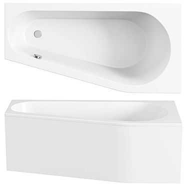 Riho Delta Compact Built-In Bath 3D model image 1 