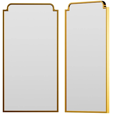 Elegant Regal Mirror 3D model image 1 