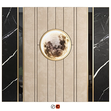 Versatile Wall Panel Decor Module 3D model image 1 