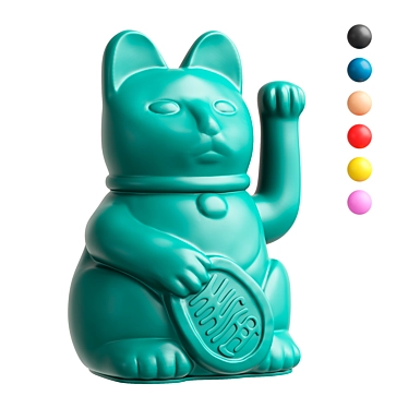 Title: Japanese Lucky Cat Figurine 3D model image 1 