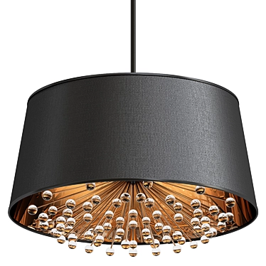 Elegant Isla Black Pendant Shine 3D model image 1 