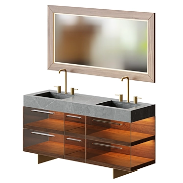 Modern Elegance Vanity Set 3D model image 1 