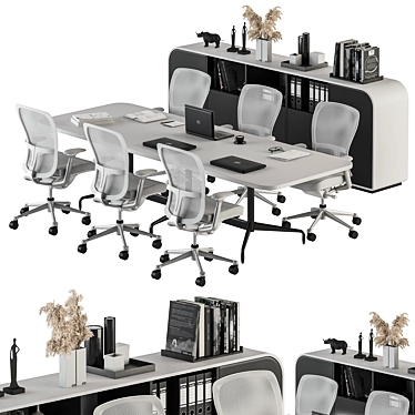 Office Meeting Table 374 3D model image 1 