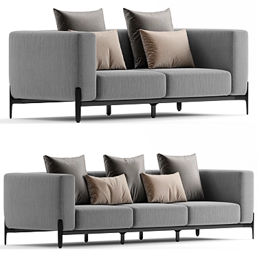 Modern Myyour Push 2-Seater Sofa 3D model image 1 