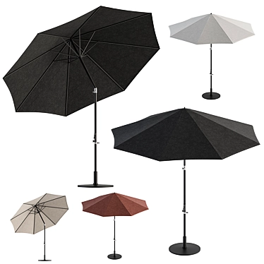 Rainproof Fabric Umbrella 05 3D model image 1 