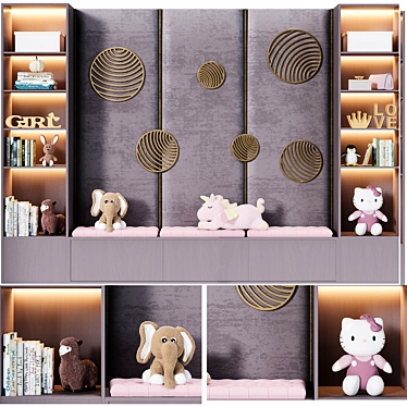 Luxury Child Room Decor Set 3D model image 1 