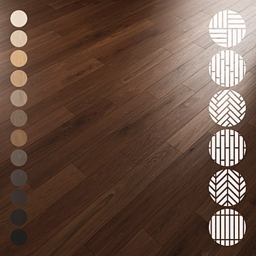 Oak Parquet Collection Set 3D model image 1 