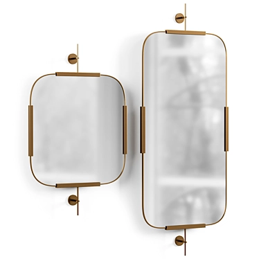 Elegant Plaza Mirror for Home 3D model image 1 