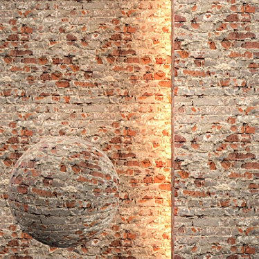 Seamless Textured Brick Material 3D model image 1 