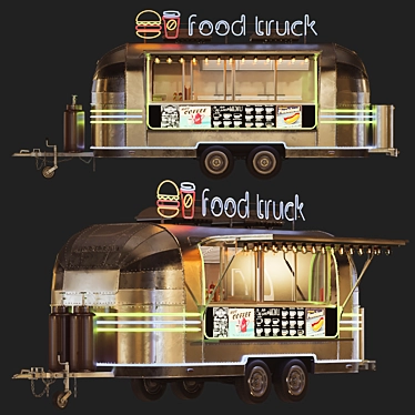  Airstream Food Truck 3D model image 1 