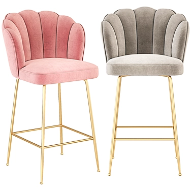 Elegant Richmond Interiors Pippa Barstool 3D model image 1 