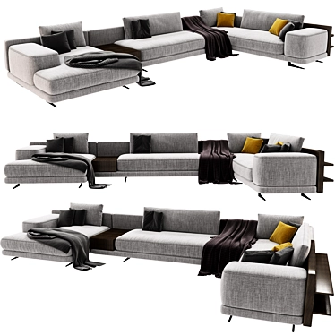 Contemporary Poliform Mondrian Sofa 3D model image 1 