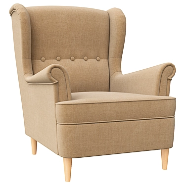 Strandmon Ikea Beige Armchair 3D model image 1 