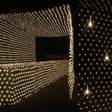 LED Mesh Garland Material 3D model image 1 