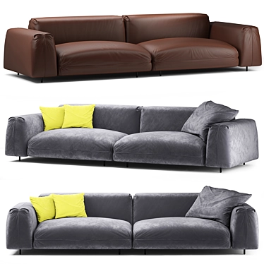 Elegant Arflex Tokyo Soft Sofa 3D model image 1 