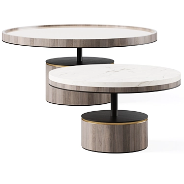 Elegant PAROS Coffee Table 3D model image 1 