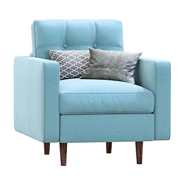 Modern Armchair Divan Design 3D model image 1 