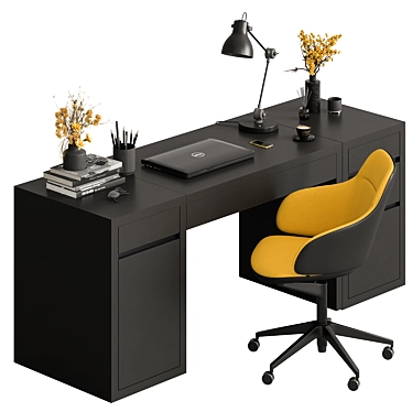 Workstation Desk - Modern Design 3D model image 1 