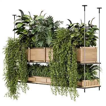 Metal Box Hanging Plants Set 3D model image 1 