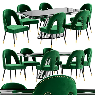 Modern Dining Set Petra & Kolonel 3D model image 1 