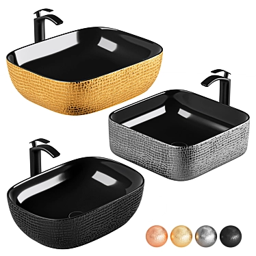 GID LUXE LINE Washbasins Set 3D model image 1 