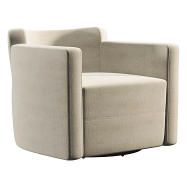 Incan-Inspired Swivel Club Chair 3D model image 1 